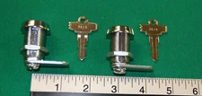 Valley pool table no. 7515 cam locks, qty. 2 locks w/ 2 keys, for 1 price - New