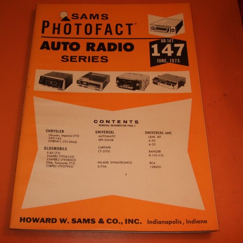 Sams Photofact Radio samochodowe Seria AR- Radio tranzystorowe Serwis TSM- Instrukcja U-PICK - Zdjęcie 204 z 378
