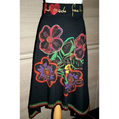Jupe asymétrique DESIGUAL noir taille XS (34/36) comme neuve - Photo 1/4