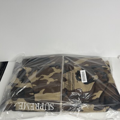 Supreme Thermal Zip Up Hooded Sweatshirt Medium Brown Camo Cotton