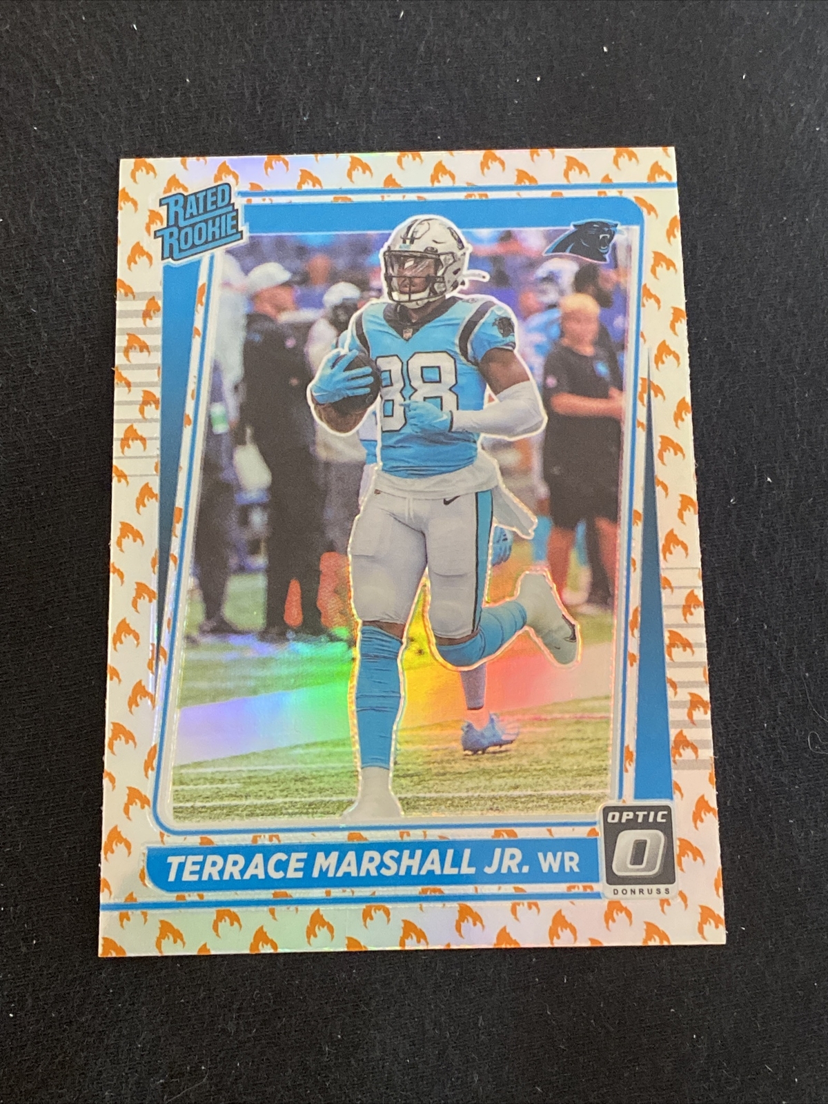 2021 Panini Donruss Optic Fire Emoji Prizm Terrace Marshall Jr. RC #218 Panthers