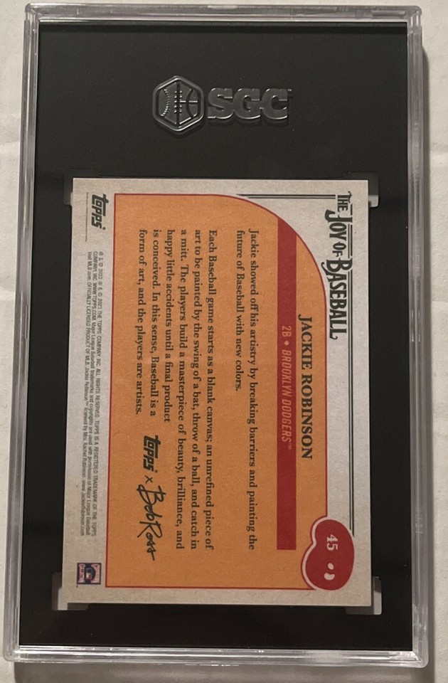 2023 Topps X Bob Ross Joy of Baseball Jackie Robinson Easel Parallel