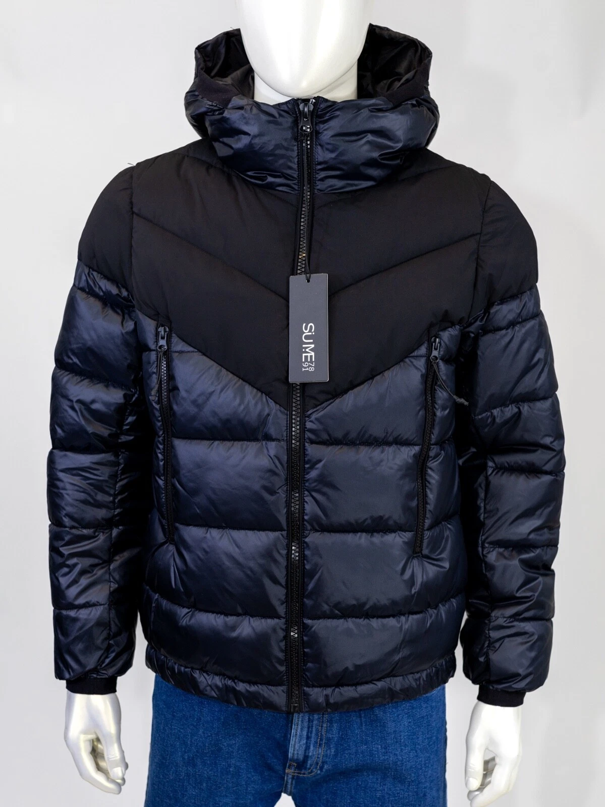 SUME7891 RIMA17 Men's Hooded Jacket Black , M