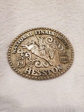 1984 Hesston National Finals Rodeo Belt Buckle, used condition. 