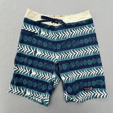 Patagonia Shorts Mens 31 Blue Wavefarer Board Swim Trunks Surfing Water Stretch