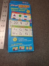 TREND Alphabet, Numbers, Colors Shapes Wipe-Off Bingo COMPLETE