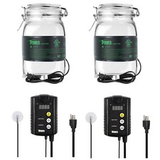 2-Pack 3" x 20" Hydroponic Seedling Heat Mat and Digital Thermostat Combo Set