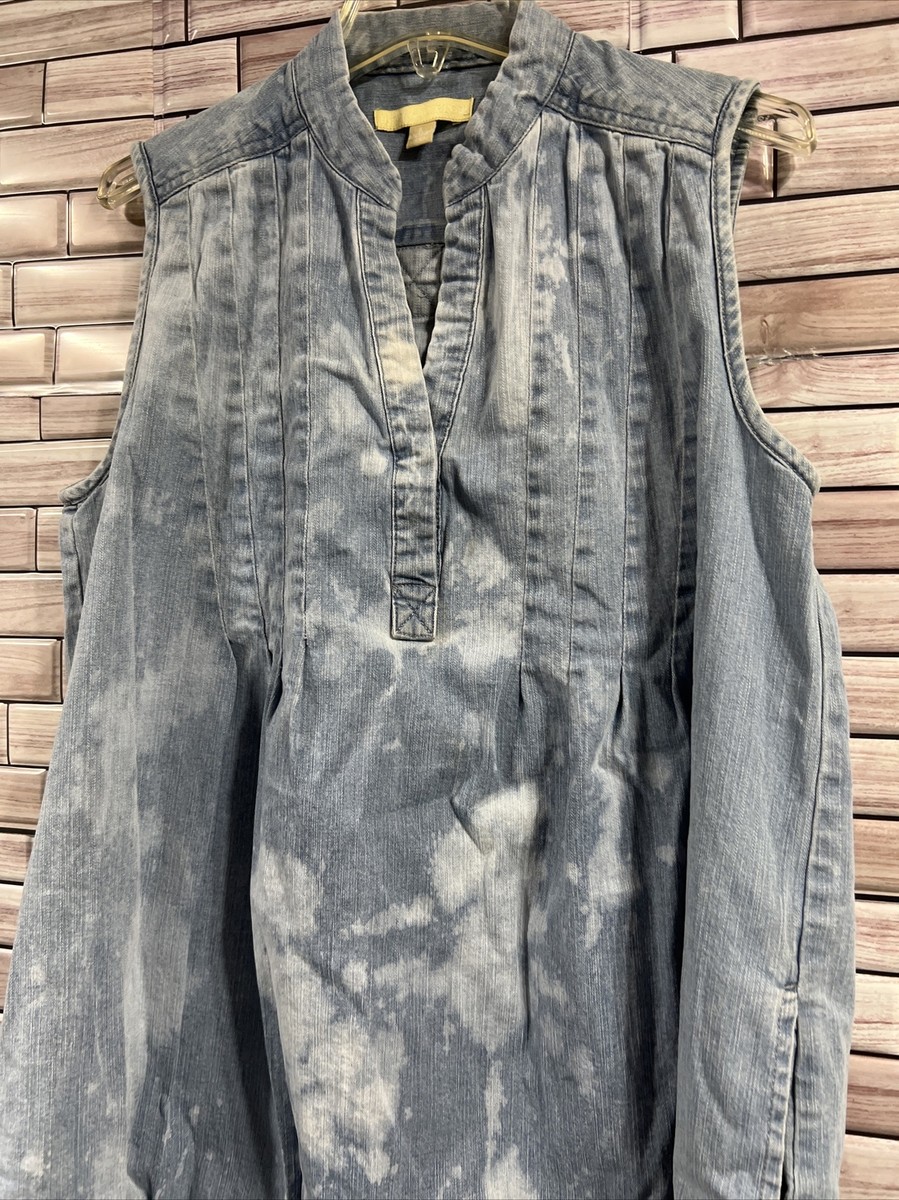 Hope And Harlow Denim sleeveless Dress Womens 6 light blue bleach blue  Vintage | eBay