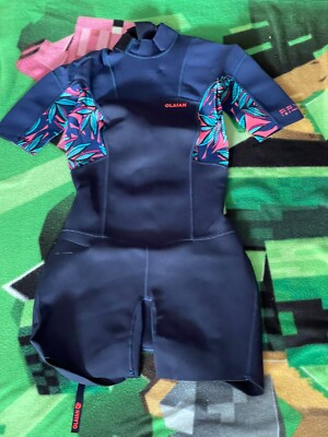 Olaian shorty surf 500 Neopren W waku shorty Wetsuit Blau Gr. XS Decathlon