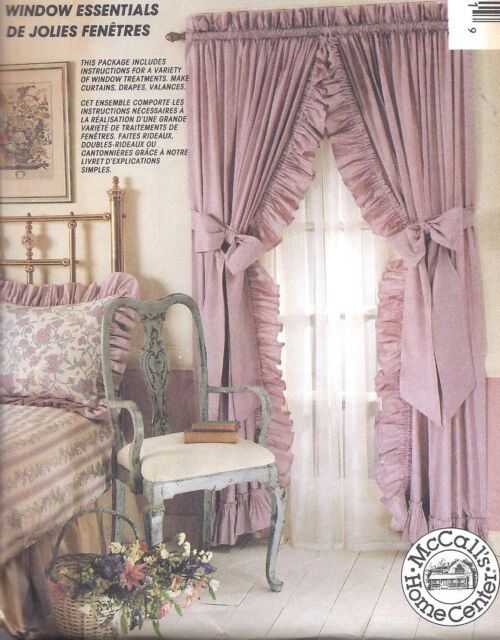 6973 UNCUT McCalls SEWING Pattern Window Coverings Valance Cafe OOP Curtains SEW