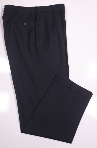 Polo Ralph Lauren by Corneliani Navy Blue Pleated Wool Dress Pants 34x32