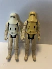 2 Vintage Star War Hoth Snow Imperial Stormtrooper Action Figure Stiff Limb 1980