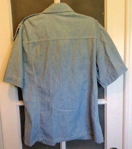 LEVIS jeans Vintage 1970's ORANGE TAB DENIM SHIRT JACKET L ZIP POCKET Military - Picture 6 of 19