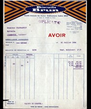 GRENOBLE (38) USINE / BISCUITERIE "BISCUITS BRUN" AVOIR en 1934