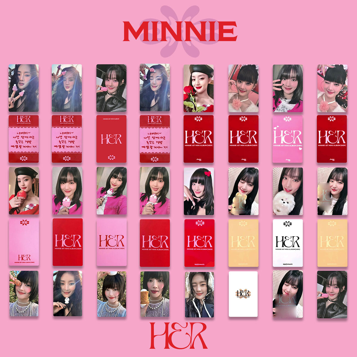 Kpop Minnie Mini Album HER Photo Cards Self Made Photocard (G)I