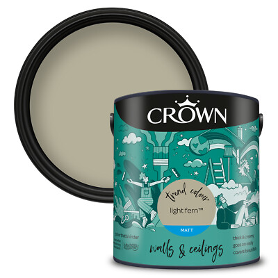 Crown Farbe Matt Emulsion Wände & Decken 2.5L Alle Farben