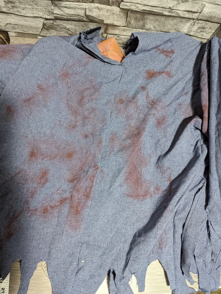 Rubies Adult Walking Dead Decomposed Zombie Halloween Costume Shirt w/Chest Prop - Image 4 of 4