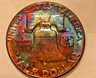 1963 FRANKLIN HALF DOLLAR TONED     ID NO. K-572 — photo 2