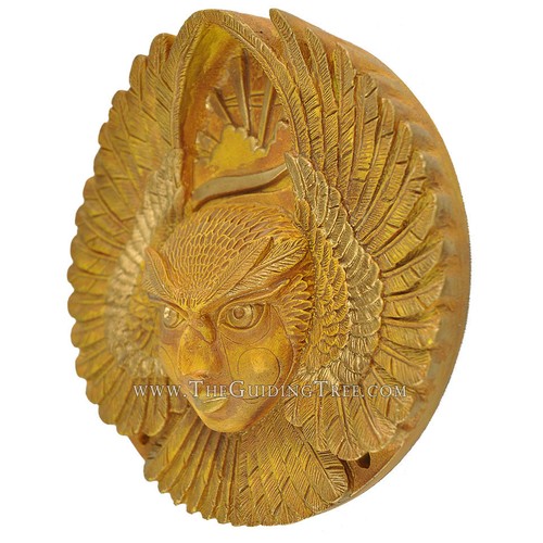 Ariel Bird Goddess of Air by Wall Plaque Oberon Zell - Golden Finish - Picture 2 of 3