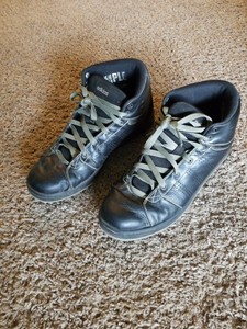 adidas black leather high tops