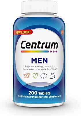 Centrum Men Multivitamins with Vitamin D3, B Vitamins Antioxidant - 200ct. 04/25