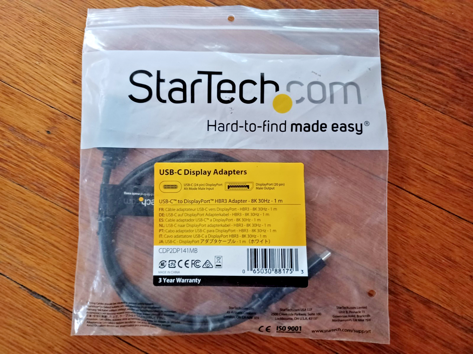 StarTech USB-C to DisplayPort Adapter for 4K 60Hz Video Output