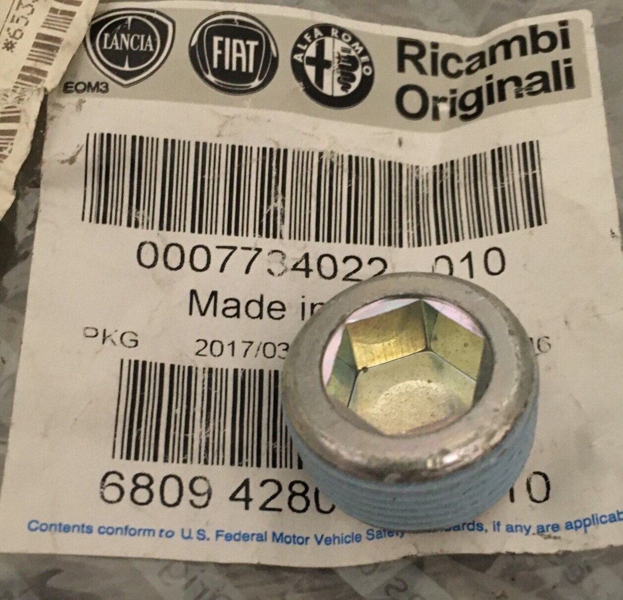 Oil Drain Plug 38179 For Fiat 500 Albea Brava Bravo Cinquecento Croma 7734022