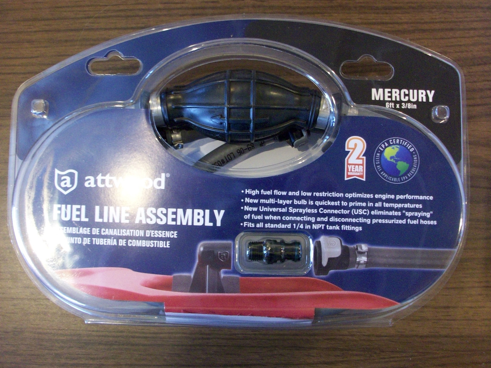 ATTWOOD MERCURY FUEL LINE ASSEMBLY PART 93806MUS7 eBay