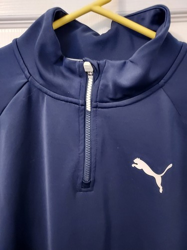 Blue Puma Sweatshirt Long Sleeve 2XLarge - Picture 2 of 10