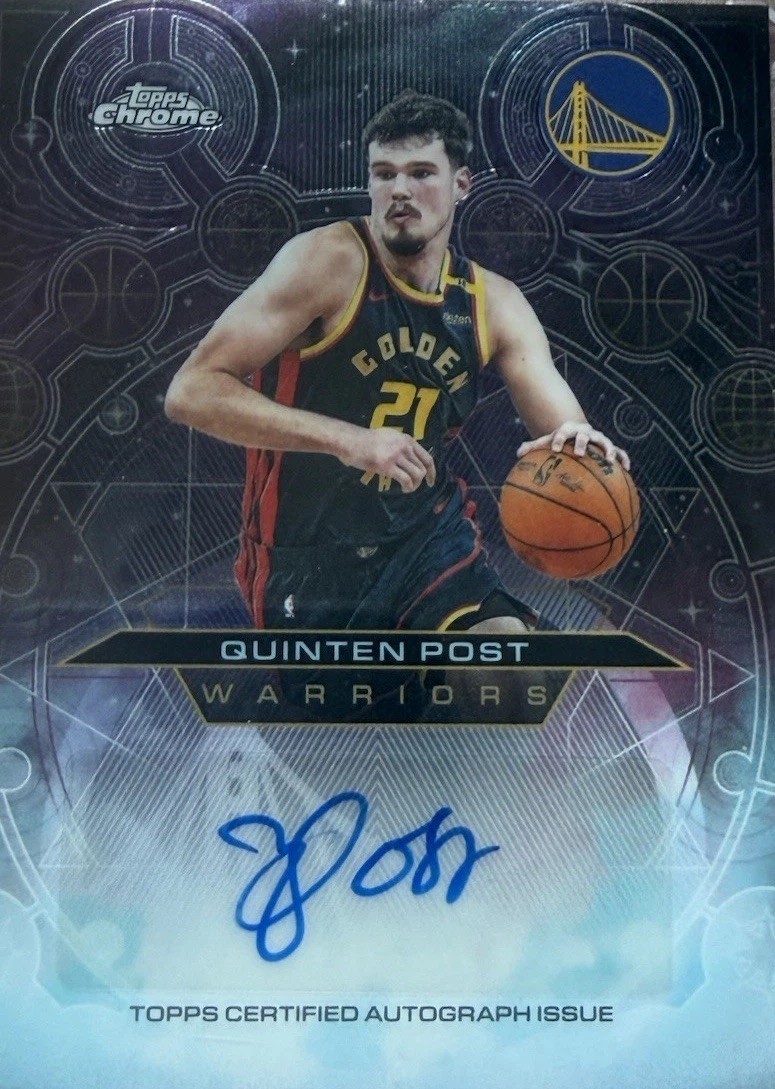 Topps Chrome Updates 2025-26 Quinten Post Chromographs Auto CH-QP Warriors