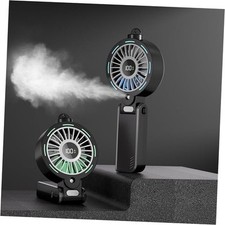 Portable Foldable Misting Fan,5000mAh Maximum Use 4 Hours,5-Speed with Black