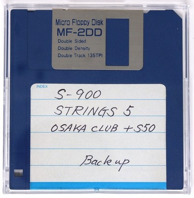 S-900 Strings 5 Osaka Club + S50 Backup Akai S900 Format Floppy Disk