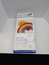 NEE WonderArt Smiley Face Sun Rainbow Heart Latch Hook Kit 12"x12" Sealed