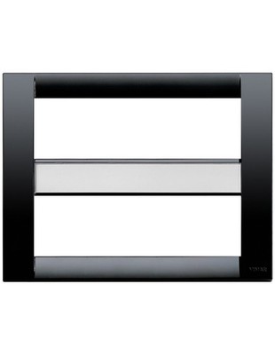 Vimar Classic Plate 12 Modules, Technopolymer, Black