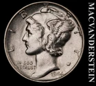 1944 Silver Mercury Dime - Scarce  High Grade  Lustrous  No Reserve  #L4508