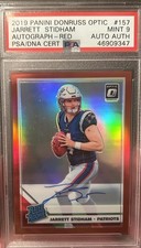 2019 Panini Donruss Optic Red #157 Jarrett Stidham RC Auto 15/15 PSA 9