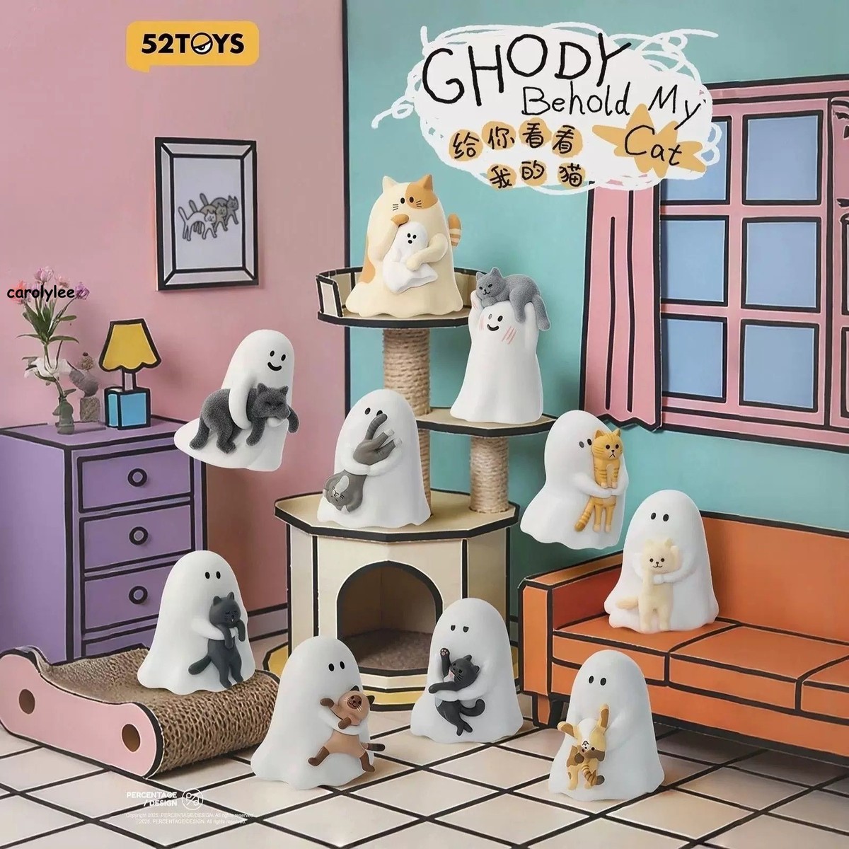 52TOYS Ghody Behold My Cat Series Confirmed Figure Doll Gift Ghost