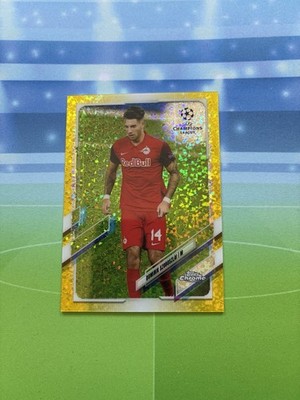 2020-21 Topps Chrome UCL Dominik Szoboszlai Yellow Mini-Diamond /299 RB Salzburg