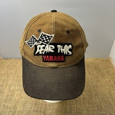 VTG Rare Yamaha Racing Corduroy Fear This SnapBack Hat Trucker 80s 90s Retro