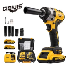 CISIVIS 20V Cordless Impact Wrench Kit with 2Batteries & Charger Brushless Motor