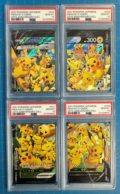 PSA10 4連番　ピカチュウV-UNION 25th ANNIVERSARY PIKACHU V-UNION Japanese Set of 4 25th Anniversary Collection PSA
