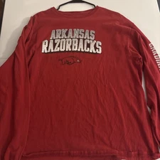Arkansas Razorbacks J. America Athletic Long Sleeve Shirt Size XL