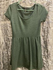 Forever 21 Green Sweater Short-sleeve Dress w/ pockets Size M Pre owned  