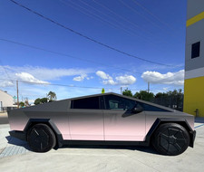 For Cybertruck PreCut Paint Protection Film PET Wrap Color Black-Pink Gradient
