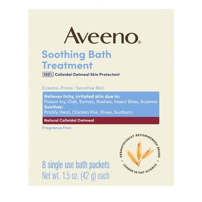 Aveeno Soothing Bath Treatment, Natural Colloidal Oatmeal Bath for Eczema, Sensi