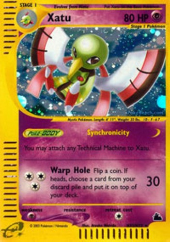 Moderately Played Xatu - H32/H32 - Holo Rare Pokemon Skyridge