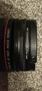 Canon EF 24-70mm f/4.0L USM Is Lens with Hood, Case, and Box