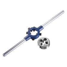 Round Die Stock Handle Wrench Set 5/16-24 UNF Threading Die 25mm Die Holder
