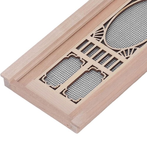 2pcs 1:12 Miniature Plain Screen Door Unpainted Wooden Furniture Dollhouse Decor - Picture 9 of 9