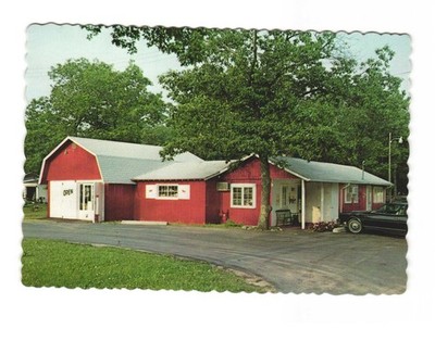 The Red Barn Oscoda MI famous for homemade fudge vintage postcard unposted